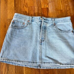 Levi's Light Blue Denim Mini Skirt